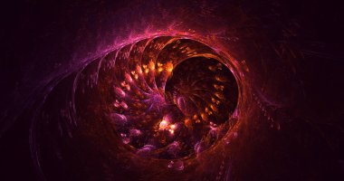 3B soyut renkli fraktal ışık arkaplanı oluşturma