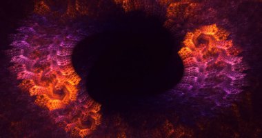 Soyut çok renkli fraktal ışık arkaplanı 3B görüntüleme