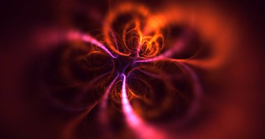 Soyut çok renkli fraktal ışık arkaplanı 3B görüntüleme