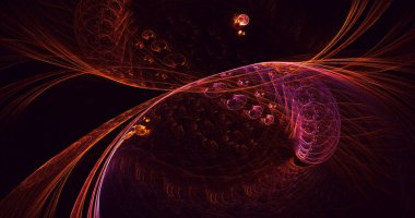 Soyut çok renkli fraktal ışık arkaplanı 3B görüntüleme