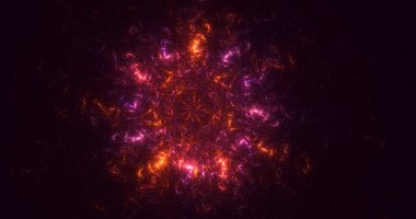 Soyut çok renkli fraktal ışık arkaplanı 3B görüntüleme