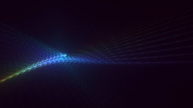 Soyut çok renkli fraktal ışık arkaplanı 3B görüntüleme