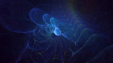 3B soyut renkli fraktal ışık arkaplanı oluşturma