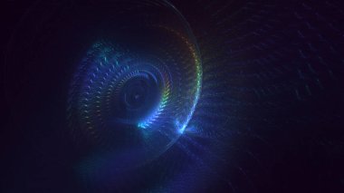 3B soyut renkli fraktal ışık arkaplanı oluşturma