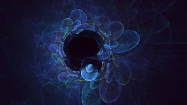 3B soyut renkli fraktal ışık arkaplanı oluşturma