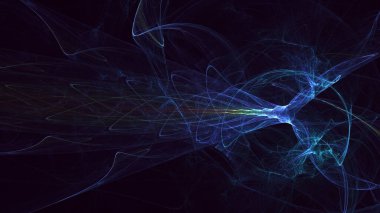 3B soyut renkli fraktal ışık arkaplanı oluşturma