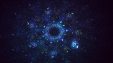 3B soyut renkli fraktal ışık arkaplanı oluşturma