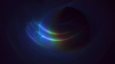 Soyut çok renkli fraktal ışık arkaplanı 3B görüntüleme