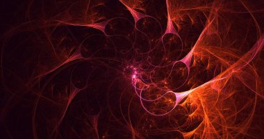 Soyut çok renkli fraktal ışık arkaplanı 3B görüntüleme