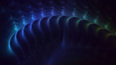 Soyut çok renkli fraktal ışık arkaplanı 3B görüntüleme