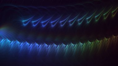 3B soyut renkli fraktal ışık arkaplanı oluşturma