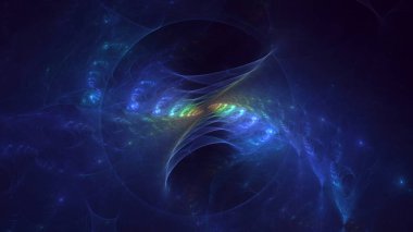 3B soyut renkli fraktal ışık arkaplanı oluşturma