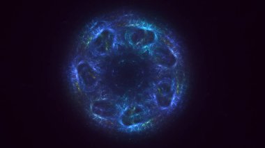 3B soyut yuvarlak ışık arkaplanı oluşturma