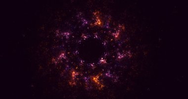 3B soyut renkli fraktal ışık arkaplanı oluşturma