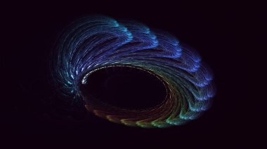 3B soyut renkli fraktal ışık arkaplanı oluşturma