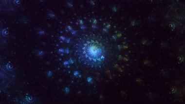 3B soyut yuvarlak ışık arkaplanı oluşturma