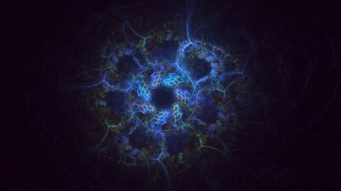 3B soyut yuvarlak ışık arkaplanı oluşturma