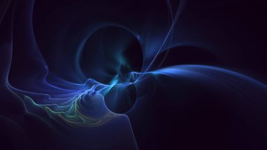 3B soyut renkli fraktal ışık arkaplanı oluşturma