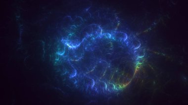 3B soyut renkli fraktal ışık arkaplanı oluşturma