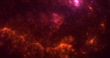 Soyut çok renkli fraktal ışık arkaplanı 3B görüntüleme