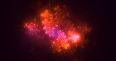 3B soyut renkli fraktal ışık arkaplanı oluşturma