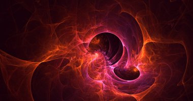 3B soyut renkli fraktal ışık arkaplanı oluşturma