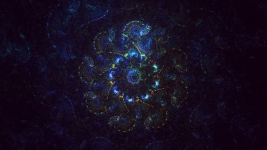 3B soyut renkli fraktal ışık arkaplanı oluşturma