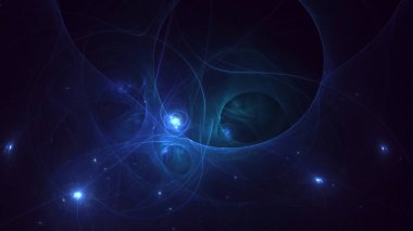 3B soyut renkli fraktal ışık arkaplanı oluşturma