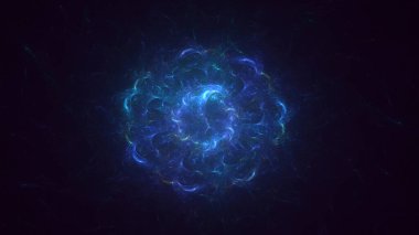 3B soyut renkli fraktal ışık arkaplanı oluşturma