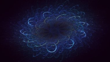 3B soyut renkli fraktal ışık arkaplanı oluşturma