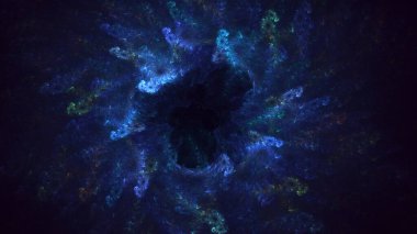 3B soyut renkli fraktal ışık arkaplanı oluşturma