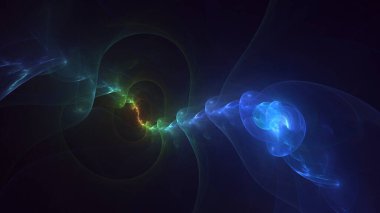 Soyut çok renkli fraktal ışık arkaplanı 3B görüntüleme