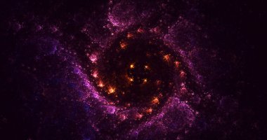 Soyut çok renkli fraktal ışık arkaplanı 3B görüntüleme