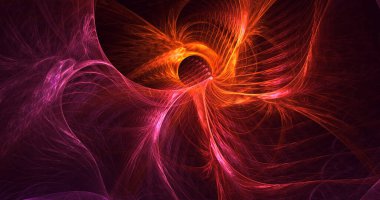 Soyut çok renkli fraktal ışık arkaplanı 3B görüntüleme