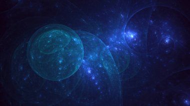 Soyut çok renkli fraktal ışık arkaplanı 3B görüntüleme