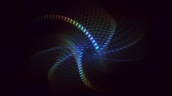3Dレンダリング抽象的なカラフルなフラクタルライトの背景 — ストック写真