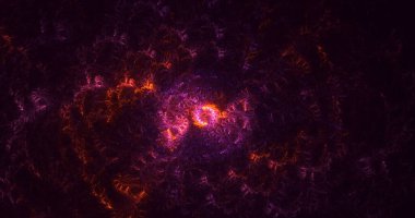 3D görüntüleme teknolojisi soyut fraktal arkaplan