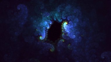 3B soyut renkli fraktal ışık arkaplanı oluşturma