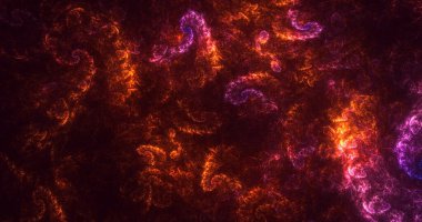 3B soyut renkli fraktal ışık arkaplanı oluşturma