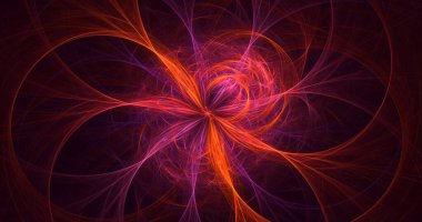 3B soyut renkli fraktal ışık arkaplanı oluşturma