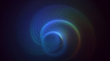 3B soyut renkli fraktal ışık arkaplanı oluşturma