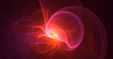 3B soyut renkli fraktal ışık arkaplanı oluşturma