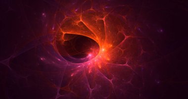 3B soyut renkli fraktal ışık arkaplanı oluşturma