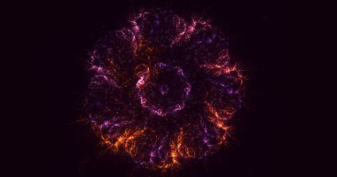 3B soyut yuvarlak ışık arkaplanı oluşturma