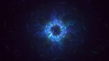 Soyut çok renkli fraktal ışık arkaplanı 3B görüntüleme