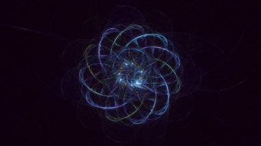 Soyut çok renkli fraktal ışık arkaplanı 3B görüntüleme