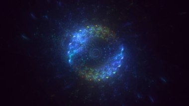 3B soyut yuvarlak ışık arkaplanı oluşturma