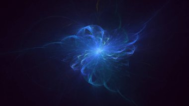 3B soyut renkli fraktal ışık arkaplanı oluşturma