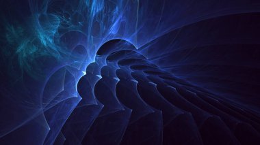 3B soyut renkli fraktal ışık arkaplanı oluşturma