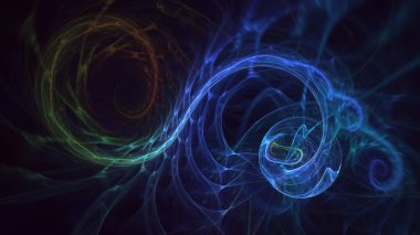 3B soyut renkli fraktal ışık arkaplanı oluşturma